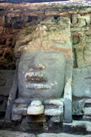 Lamanai Mask of  Man in Crocodile Headdress