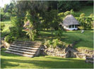 Cabanas set amongst partially excavated Mayan Ruins