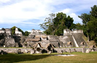 Temples at Tikal Mayan Ruins
