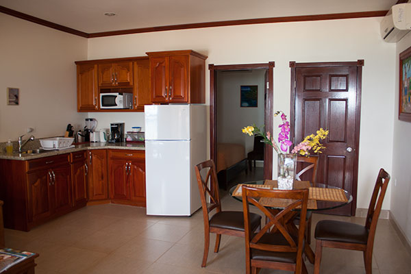 Fully equipped kitchen in deluxe suite