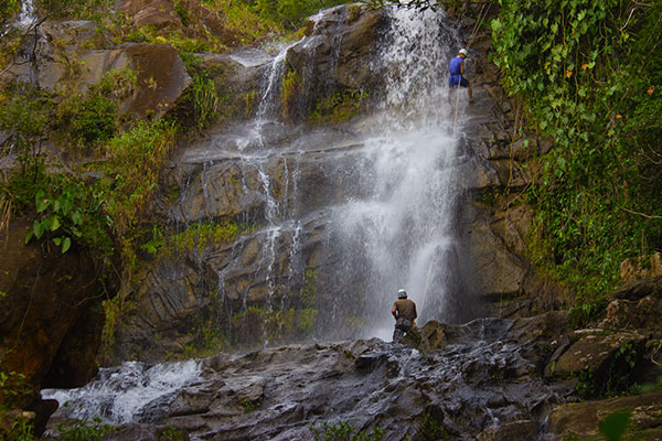 Waterfall rapelling in the Bocawina Park